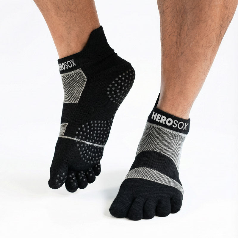 HEROSOX Five-Toe DotGrip™ Ankle Socks