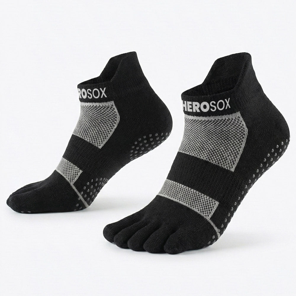 HEROSOX Five-Toe DotGrip™ Ankle Socks