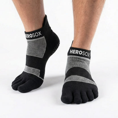 HEROSOX Five-Toe DotGrip™ Ankle Socks