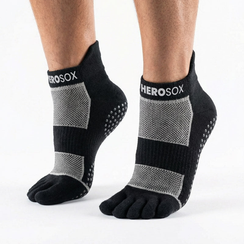 HEROSOX Five-Toe DotGrip™ Ankle Socks