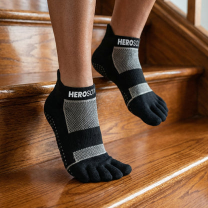 HEROSOX Five-Toe DotGrip™ Ankle Socks