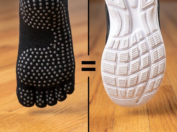 HEROSOX Five-Toe DotGrip™ Ankle Socks