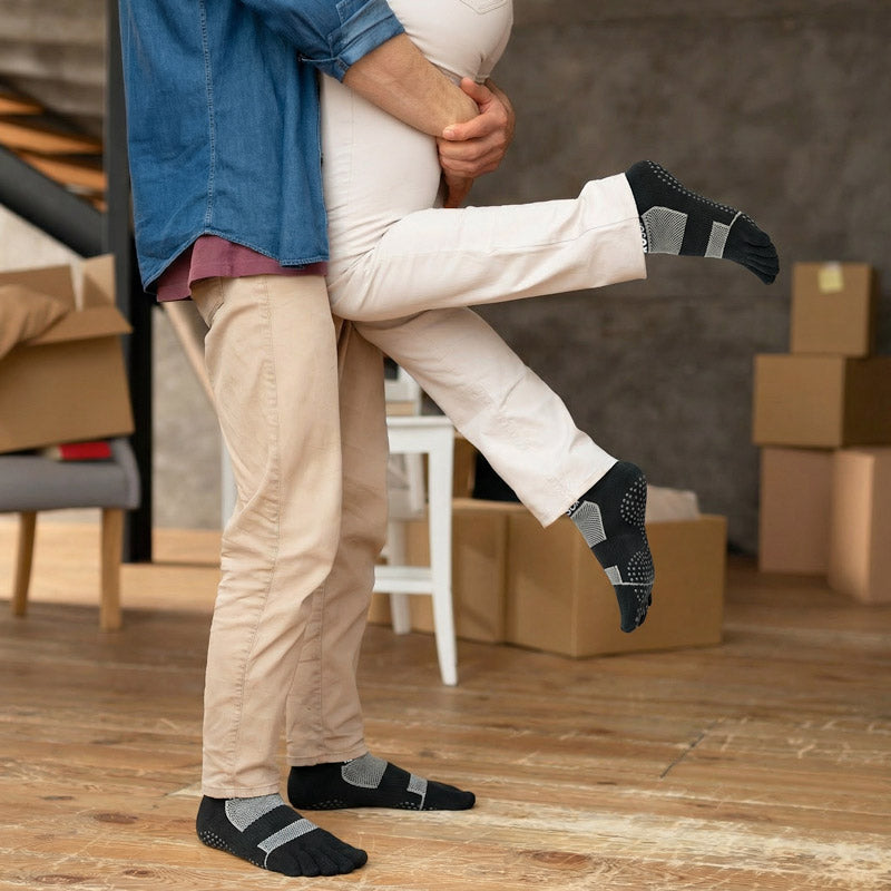 HEROSOX Five-Toe DotGrip™ Ankle Socks