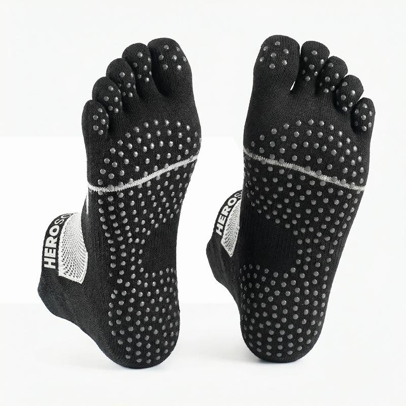 HEROSOX Five-Toe DotGrip™ Ankle Socks