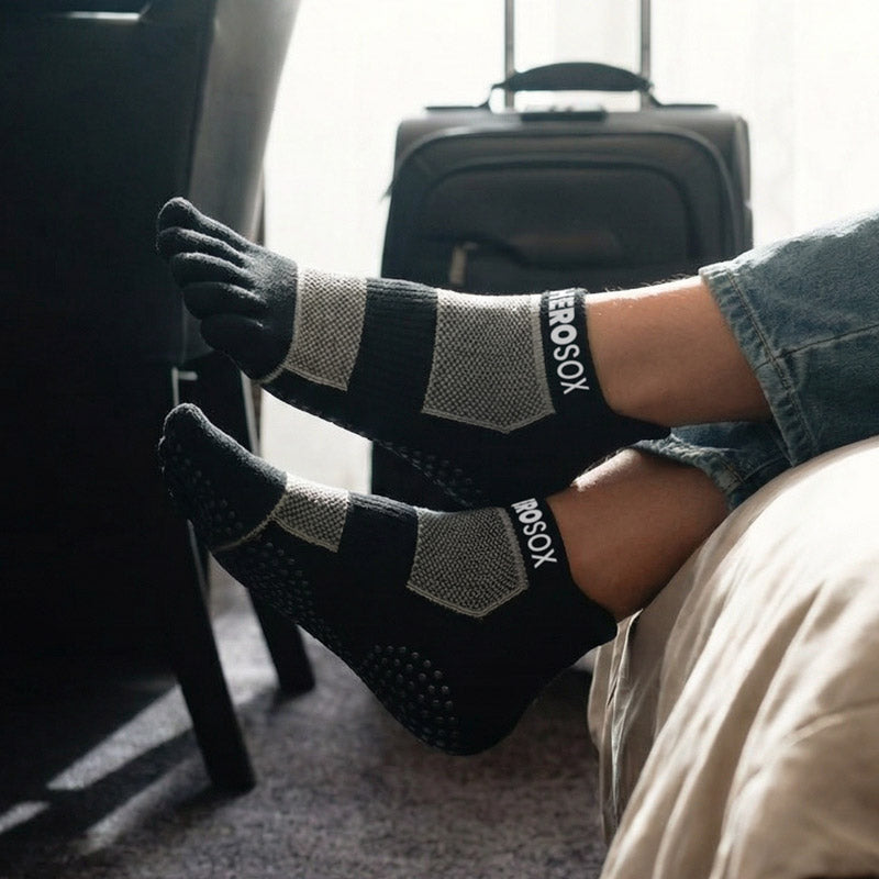 HEROSOX Five-Toe DotGrip™ Ankle Socks