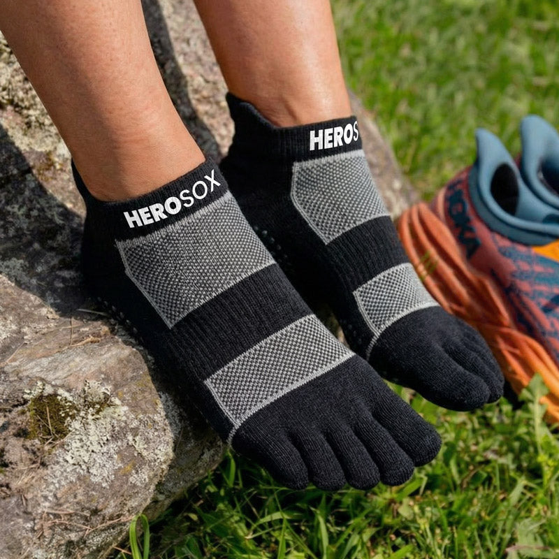 HEROSOX Five-Toe DotGrip™ Ankle Socks